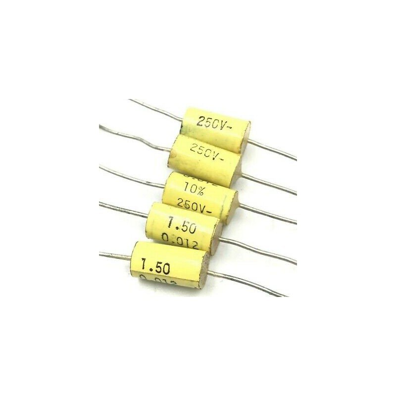0.012UF 12NF 250V AXIAL CAPACITOR ARCOTRONICS QTY:5
