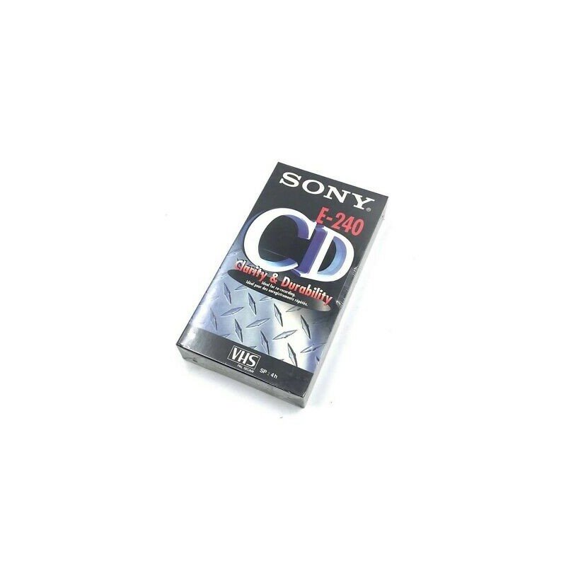 VHS SONY E-240 VIDEO CASSETTE 4H CLARITY&DURABILITY