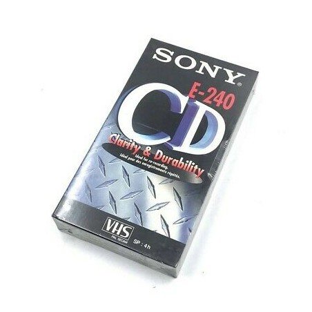 VHS SONY E-240 VIDEO CASSETTE 4H CLARITY&DURABILITY