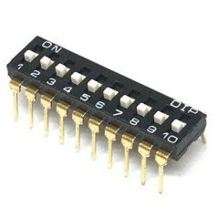 DIP SWITCH 10P SPST THROUGH HOLE MCNDI-10S