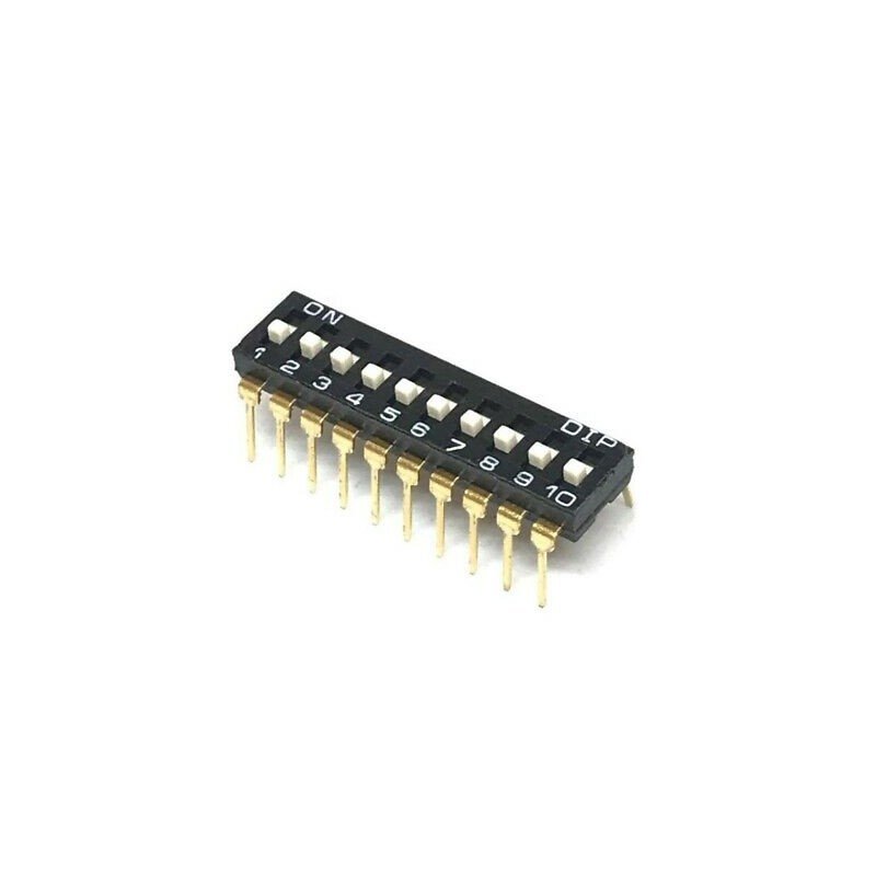 DIP SWITCH 10P SPST THROUGH HOLE MCNDI-10S