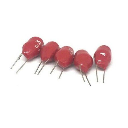 47uF 35V RADIAL DIP TANTALUM CAPACITOR KEMET  QTY:5