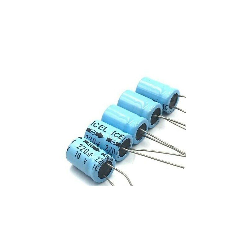 2uf 16v Radial Electrolytic Capacitor Icel Qty 5