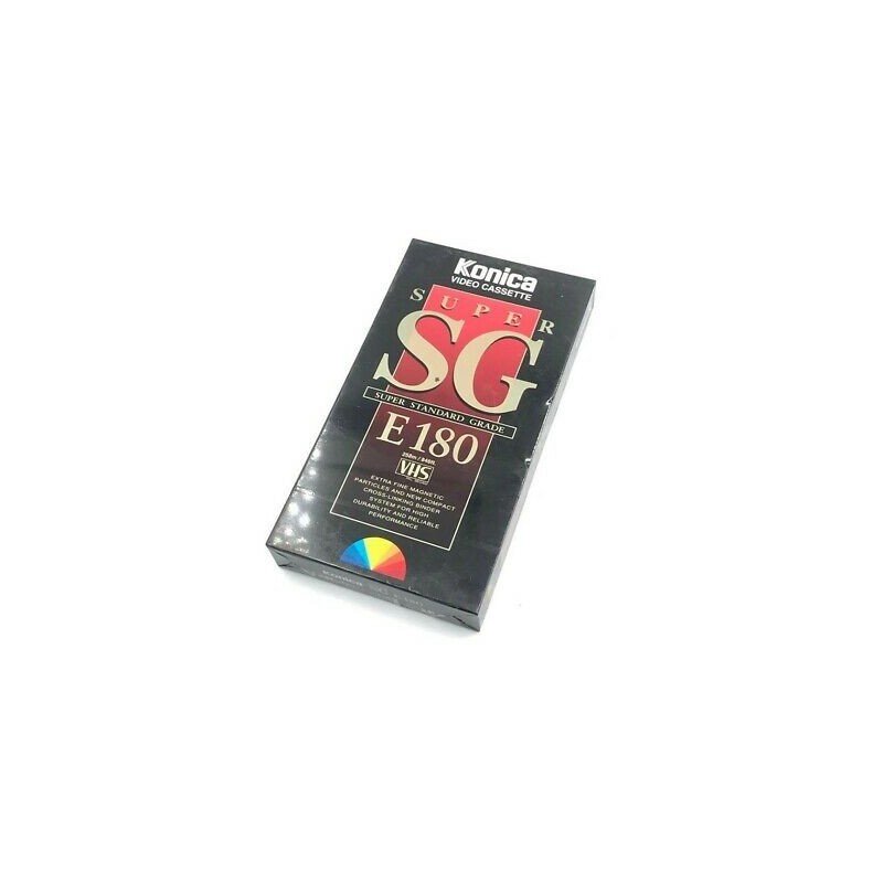 VHS KONICA SG E-180 VIDEO CASSETTE 258MIN SUPER STANDARD GRADE