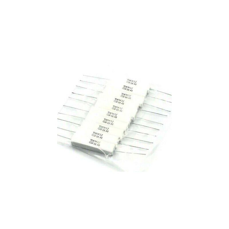 3.3KOHM 3K3 10W WIRE WOUND CERAMIC CEMENT RESISTOR QTY:10