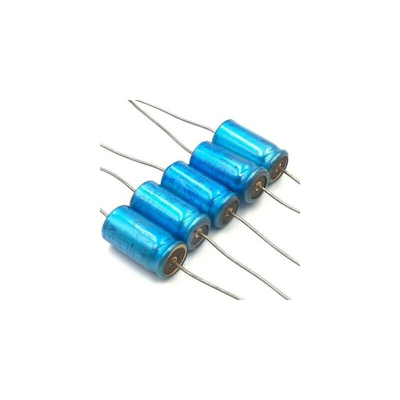 100UF 35V AXIAL ELECTROLYTIC CAPACITOR 20x10mm QTY:5