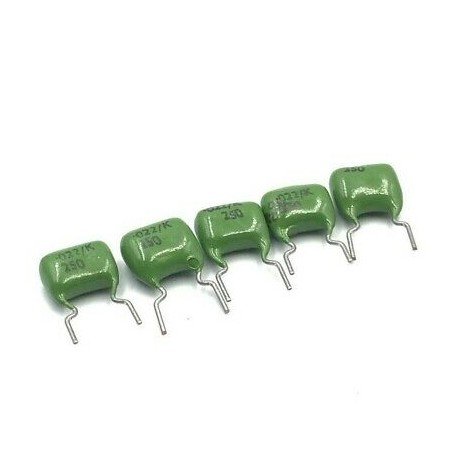 22NF 250V RADIAL POLYESTER CAPACITOR QTY:5