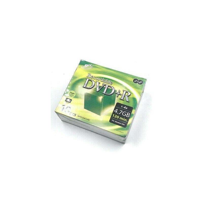 SKYPRO 1-4X DVD+R 4.7GB 120MIN BLANK DISC QTY:10