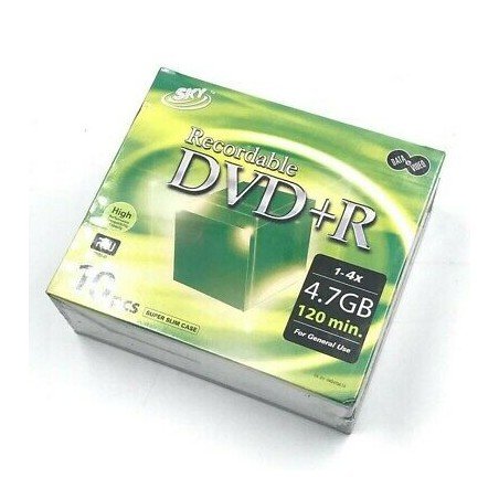 SKYPRO 1-4X DVD+R 4.7GB 120MIN BLANK DISC QTY:10