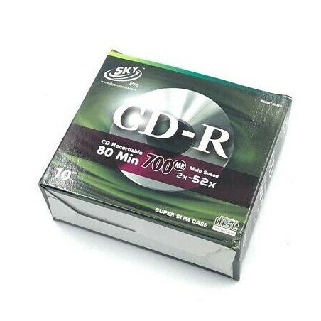 SKYPRO 52X CD-R 80MIN 700MB BLANK DISC QTY:10