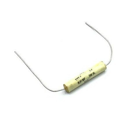 0.47UF 160V POLYESTER CAPACITOR HI END MPT-1 J JAN 32X8mm ITT