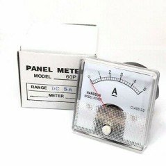 0-5A DC ANALOG  PANEL METER AMMETER HS-60P 60x60mm HANDSUN