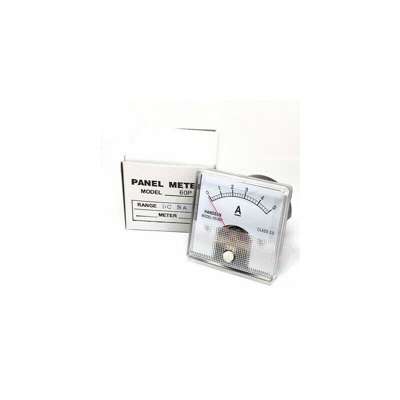 0-5A DC ANALOG  PANEL METER AMMETER HS-60P 60x60mm HANDSUN