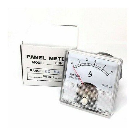 0-5A DC ANALOG  PANEL METER AMMETER HS-60P 60x60mm HANDSUN