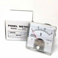 0-30V DC ANALOG PANEL METER VOLTMETER HS-60P 60x60mm HANDSUN
