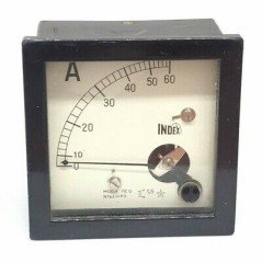0-60A Dc Analog Panel Meter Ammeter Index 70x70mm