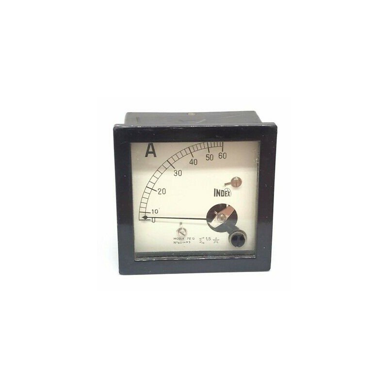 0-60A Dc Analog Panel Meter Ammeter Index 70x70mm