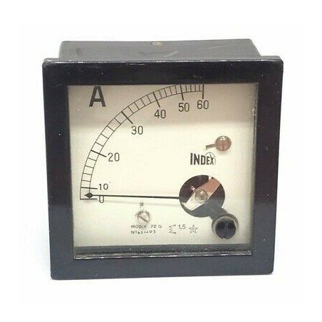 0-60A Dc Analog Panel Meter Ammeter Index 70x70mm