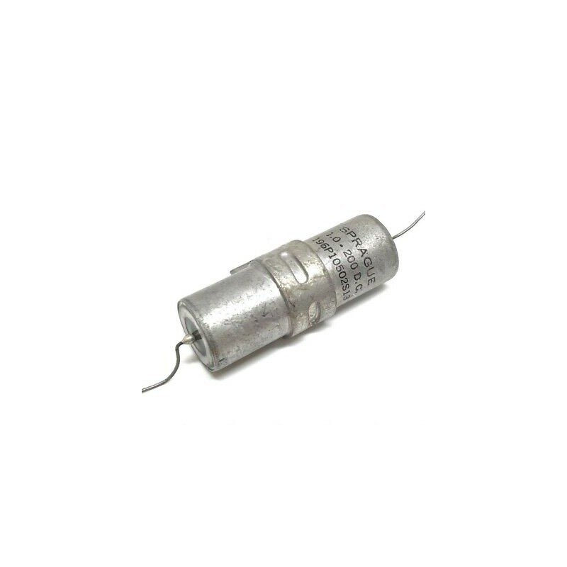 1UF 200V 200VDC Axial Capacitor 196P10502S13 Sprague