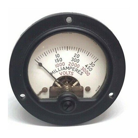 0-30mA 0-3000V Dc Analog Panel Meter Voltmeter Ammeter MOD-125 Simpson 68mm