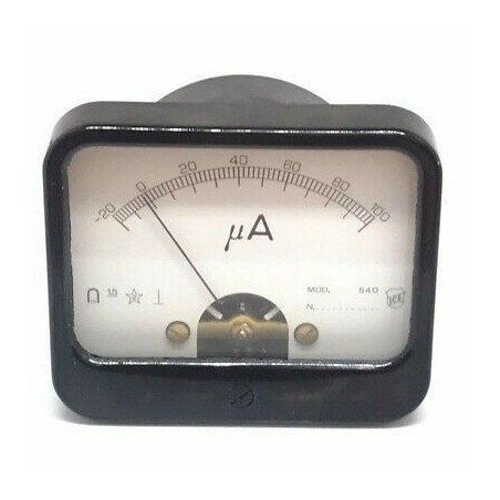 -20-100uA Dc Analog Panel Meter Ammeter MOD-540 Ice Milano 70x60mm