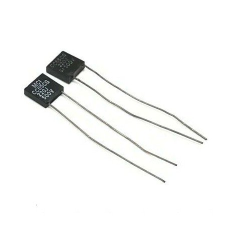 22pF 500V Radial Capacitor MCICC65CG220J QTY:2