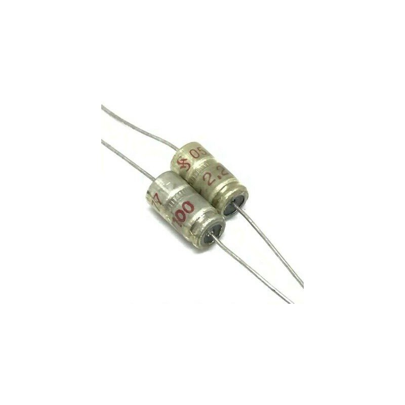 2.2UF 100V Axial Electrolytic Capacitor 0577 Siemens QTY:2
