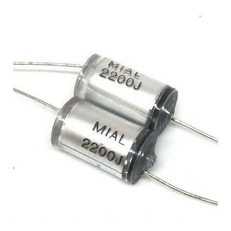 2200pF 2.2nF 630V 5% Axial Polystyrene Capacitor Mial QTY:2