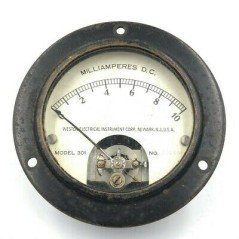 0-10mA DC Analog Panel Meter Ammeter Model 301 Weston 82mm