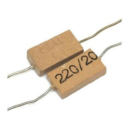 220pF 20V Axial Polystyrene Capacitor Mial QTY:2