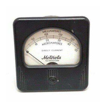 0-50uA 0-250mA Analog Panel Meter Ammeter 52B892096 Motorola 80x75mm