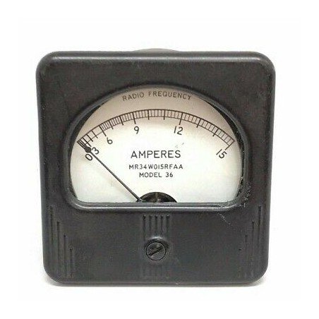 0-15A Analog Panel Meter Ammeter MR34W015RFAA Simpson 80x75mm
