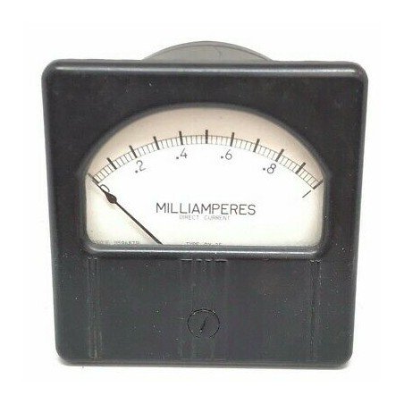 0-1mA Analog Panel Meter Ammeter Westinghouse 80x75mm