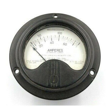 0-80A Analog Panel Meter Ammeter NA-35 Westinghouse 88mm