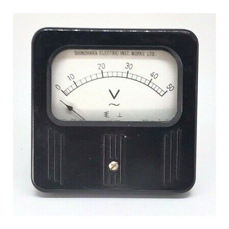 0-50V AC Analog Panel Meter Voltmeter Shinohara 80x80mm