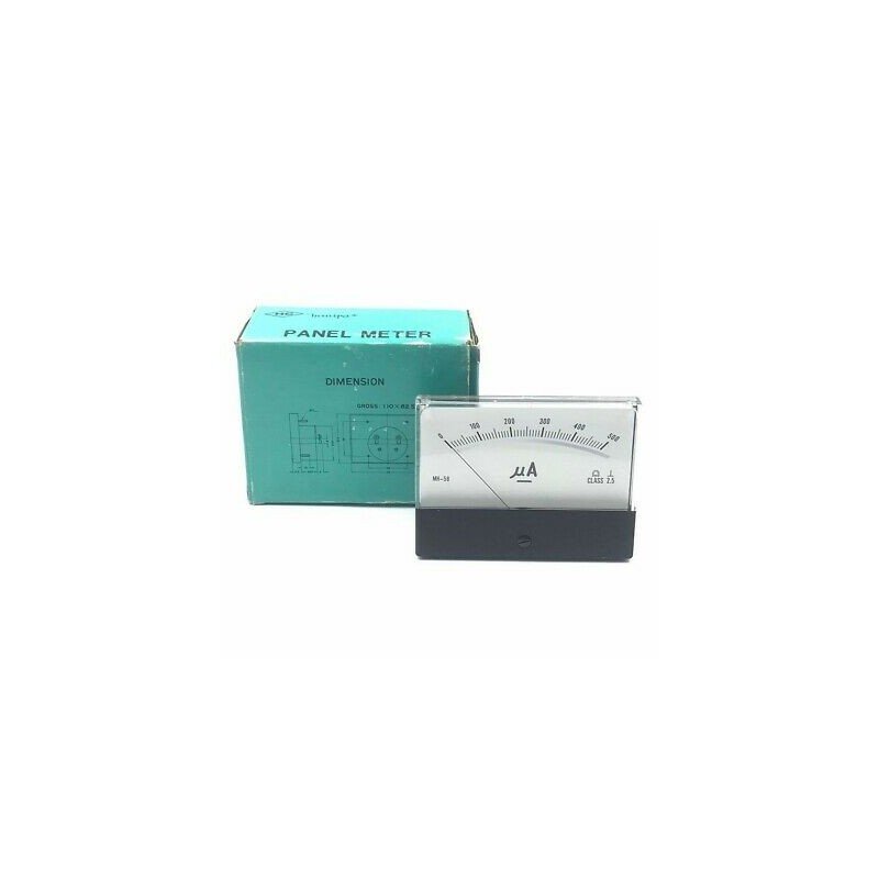 0-500uA DC ANALOG PANEL METER AMMETER 110x82.5mm