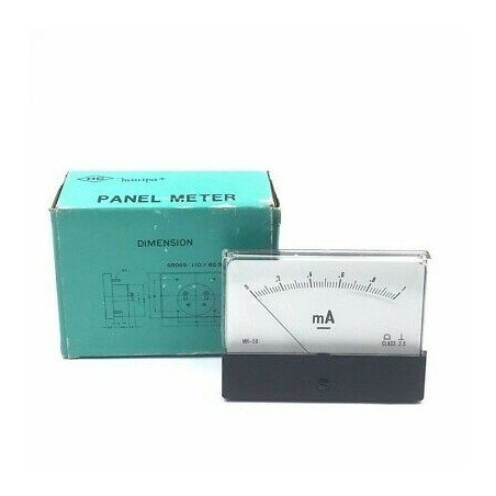 0-1mA DC ANALOG PANEL METER AMMETER 110x82.5mm