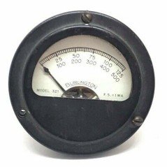 0-125mA Analog Panel Meter Ammeter Model-321 Burlington 68mm