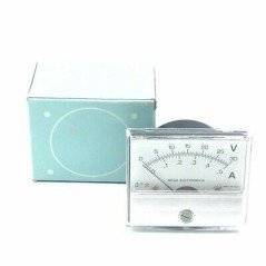 0-30V 0-0.5A DC ANALOG PANEL METER AMMETER VOLTMETER 65x55mm