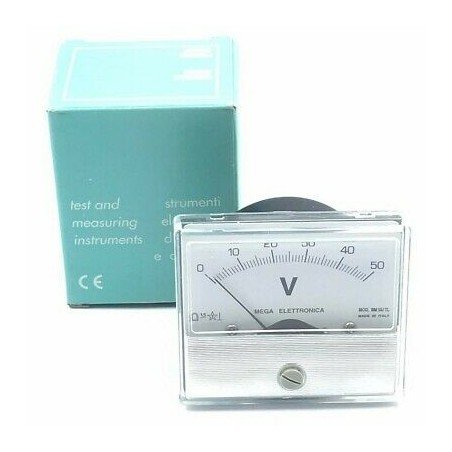 0-50V DC ANALOG PANEL METER VOLTMETER 65x55mm