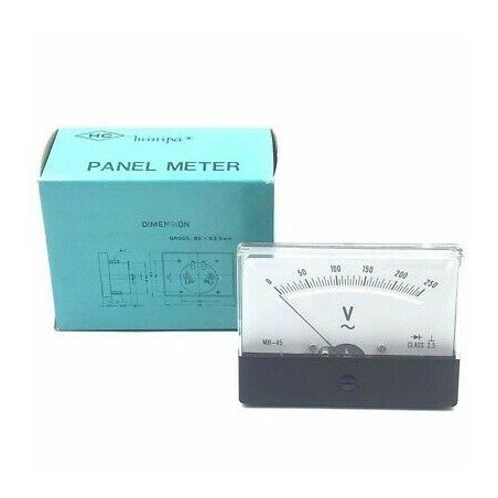 0-250V AC ANALOG PANEL METER VOLTMETER 85x63.5mm