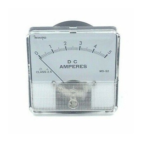 0-5A DC ANALOG PANEL METER AMMETER MS-52 60x60mm