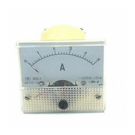 0-5A DC ANALOG PANEL METER AMMETER 65x55mm