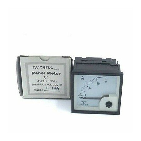 0-10A DC ANALOG PANEL METER AMMETER 70x70mm