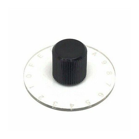 0-9 & A-F Black Numeric Knob 51mm 6mm