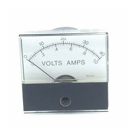 0-40V 0-1A ANALOG PANEL METER VOLTMETER AMMETER 65x60mm