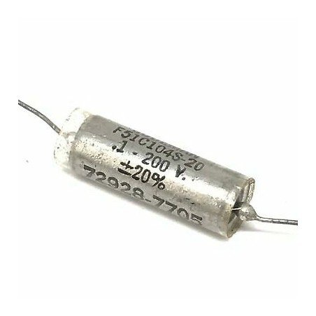 0.1UF 100nF 200V 20% Axial Capacitor F51E104S-20 Gudeman