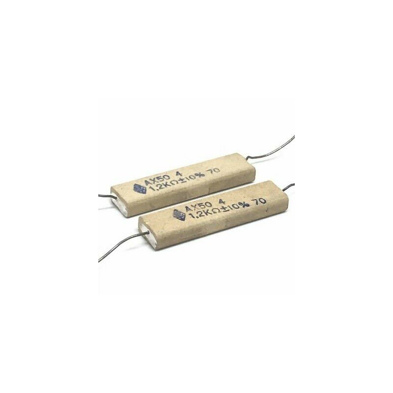 1.2KOHM 1K2 11W 10% Wirewound Ceramic Cement Resistor AX50 QTY:2