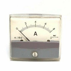 0-8A Analog Panel Meter Ammeter MODW55 Index 70x60mm