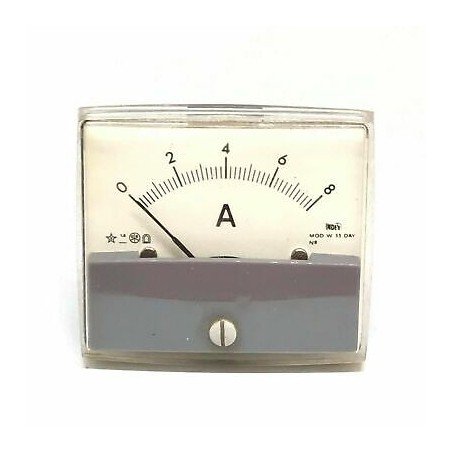 0-8A Analog Panel Meter Ammeter MODW55 Index 70x60mm